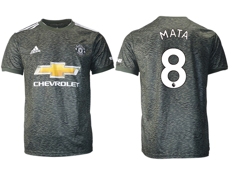 Men 2020-2021 club Manchester United away aaa version #8 black Soccer Jerseys